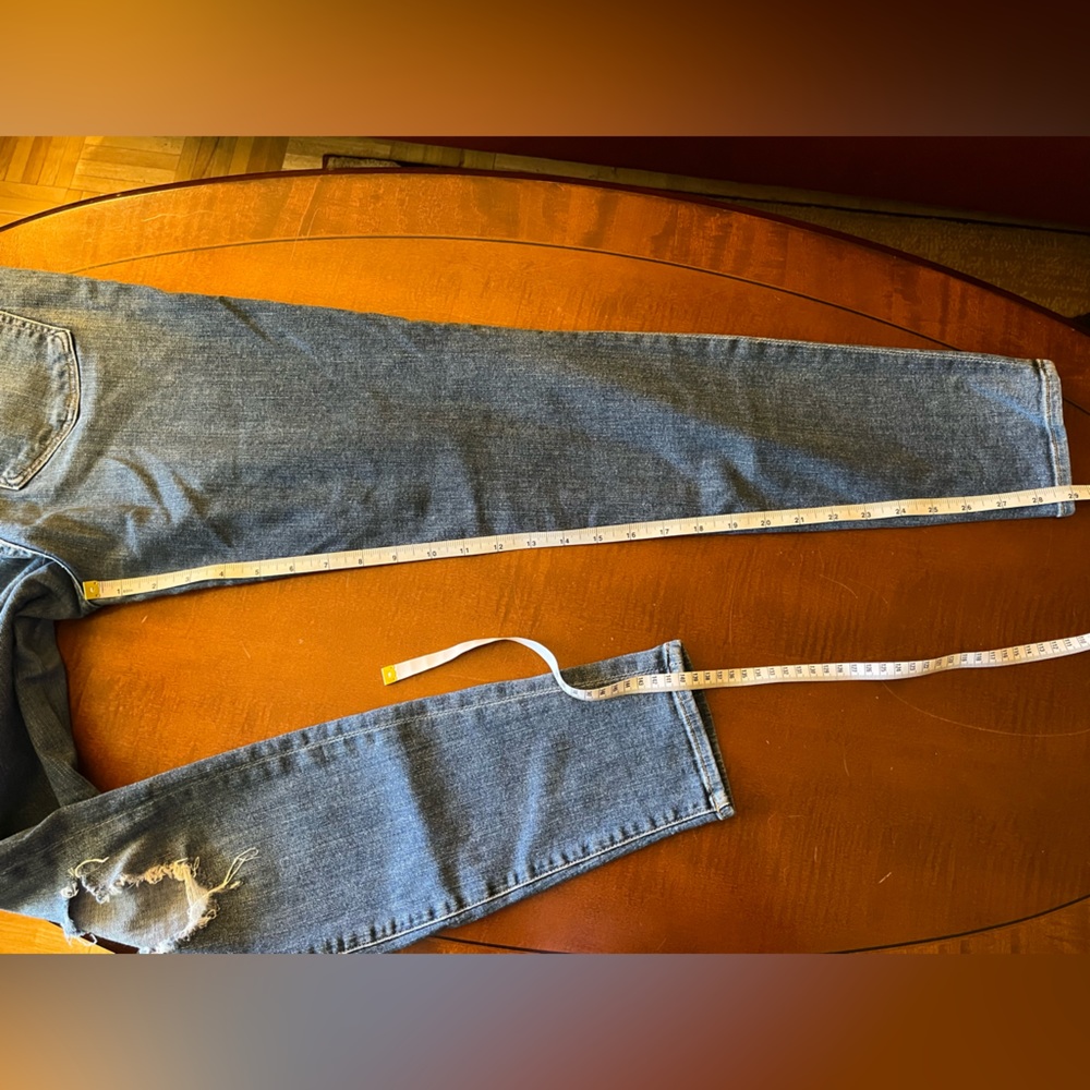 Good American ripped skinny jeans Stretchy, shaping, slimming. Medium blue 12/31 - Picture 11 of 11